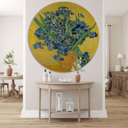 Irissen - Vincent van Gogh aluminium muurcirkel