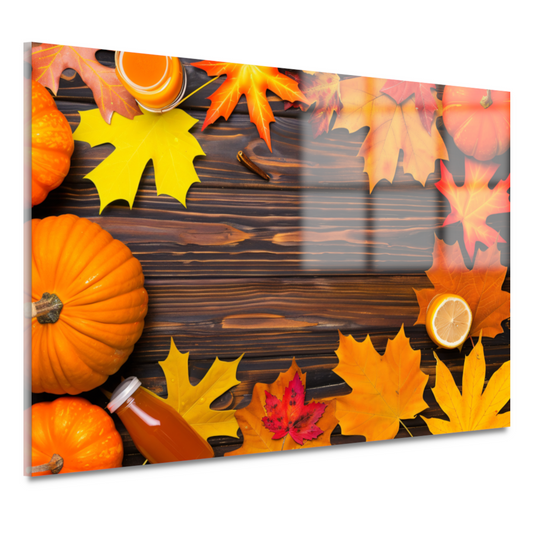 Herfst stilleven met pompoen acrylglas