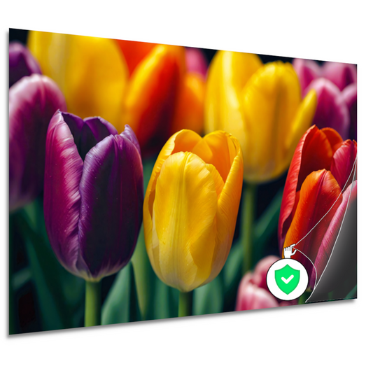 Vernieuwende Lente met Kleurrijke Tulpen poster