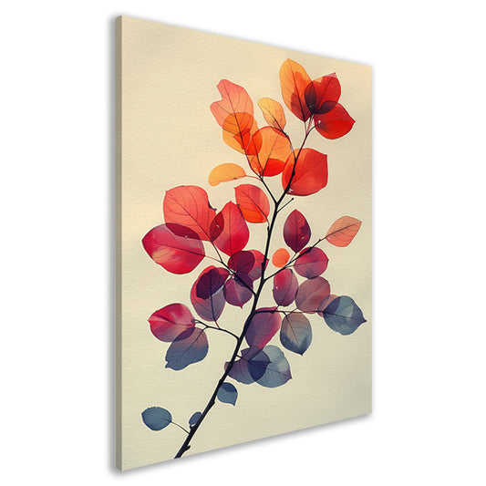 Aquarel Tak met Herfstbladeren canvas