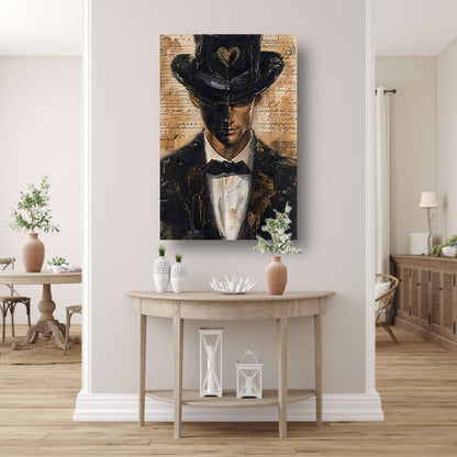 Mysterieuze man met gouden hart poster