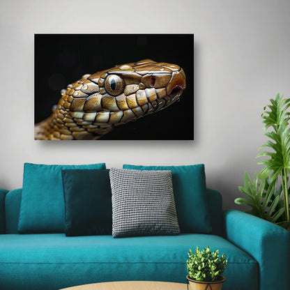 Slang met waterdruppels. canvas