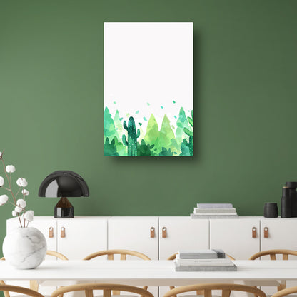Aquarel schilderij van cactussen poster