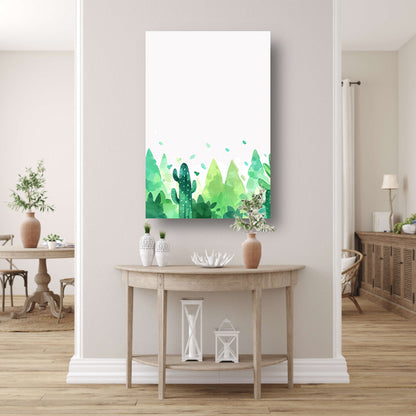 Aquarel schilderij van cactussen poster