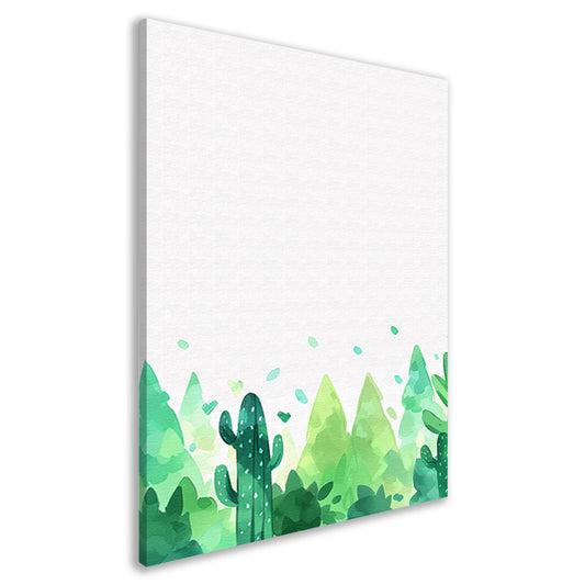 Aquarel schilderij van cactussen canvas