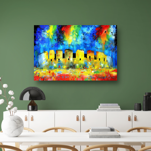 Colosseum in Zomerzon canvas met baklijst