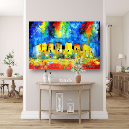 Colosseum in Zomerzon canvas met baklijst