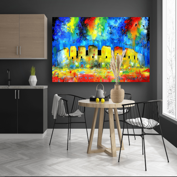 Colosseum in Zomerzon canvas met baklijst