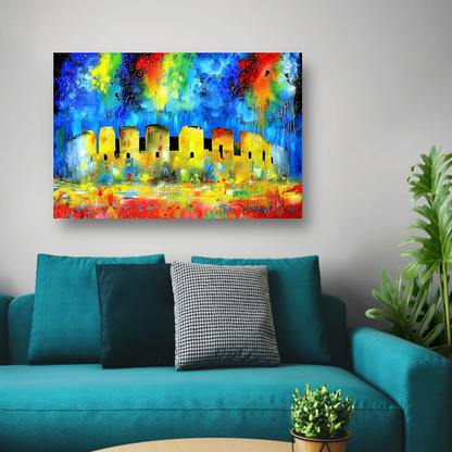 Colosseum in Zomerzon canvas met baklijst