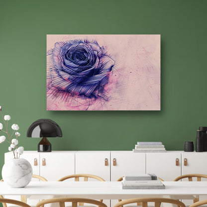 Abstracte digitale kunst van een roos poster