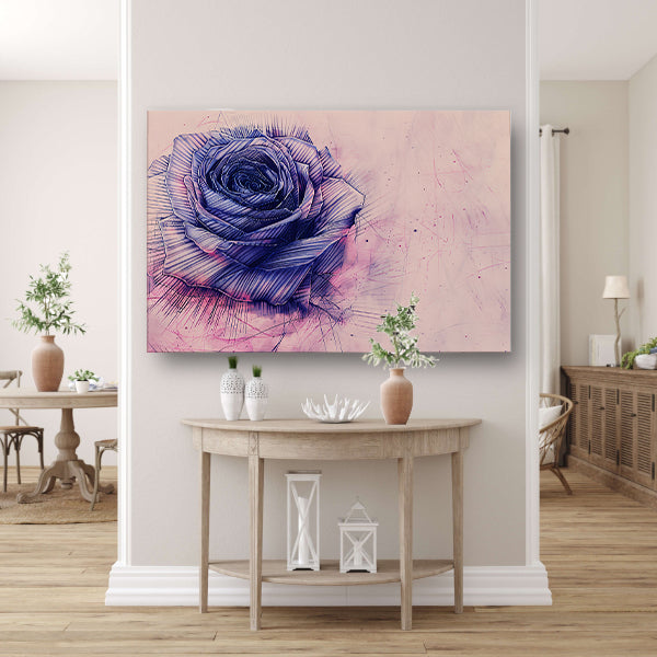 Abstracte digitale kunst van een roos poster