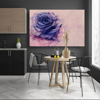 Abstracte digitale kunst van een roos poster