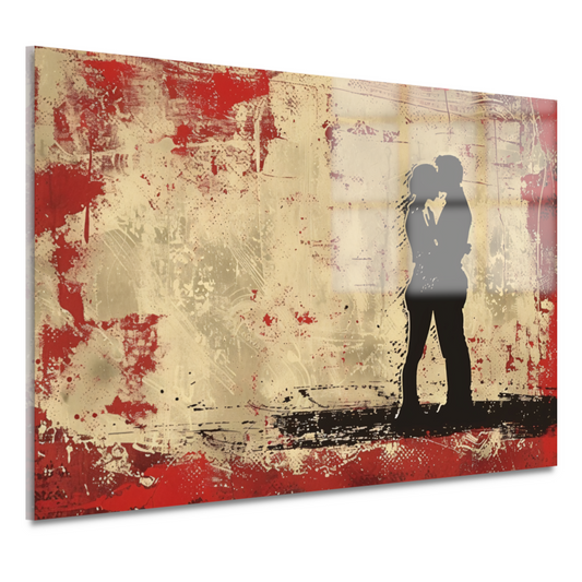 Passie en contrast in abstracte silhouetten acrylglas
