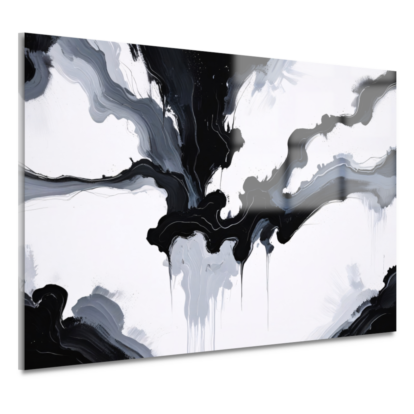 Monochrome Dynamiek in Zwart en Wit acrylglas