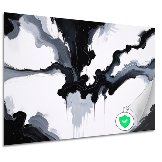 Monochrome Dynamiek in Zwart en Wit poster