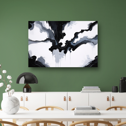 Monochrome Dynamiek in Zwart en Wit poster