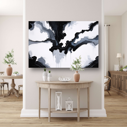 Monochrome Dynamiek in Zwart en Wit poster