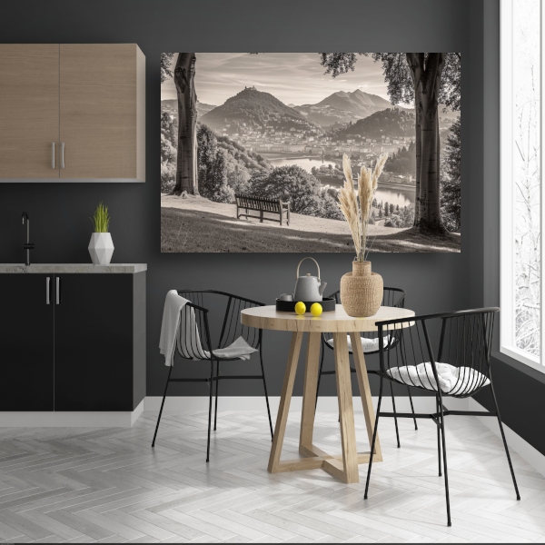 Minimalistisch stadslandschap canvas