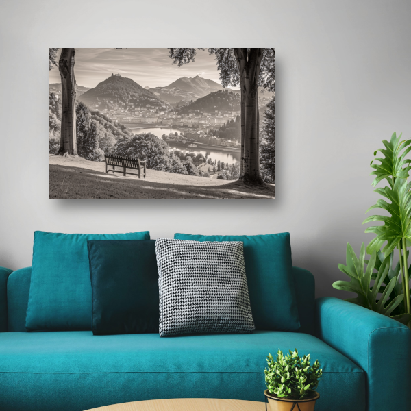 Minimalistisch stadslandschap canvas