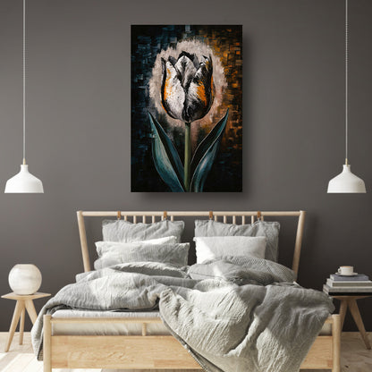Abstracte Weergave van een Kleurrijke Tulp acrylglas