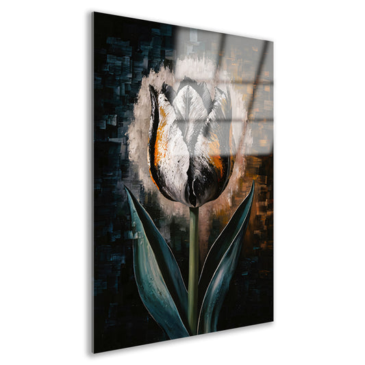 Abstracte Weergave van een Kleurrijke Tulp acrylglas