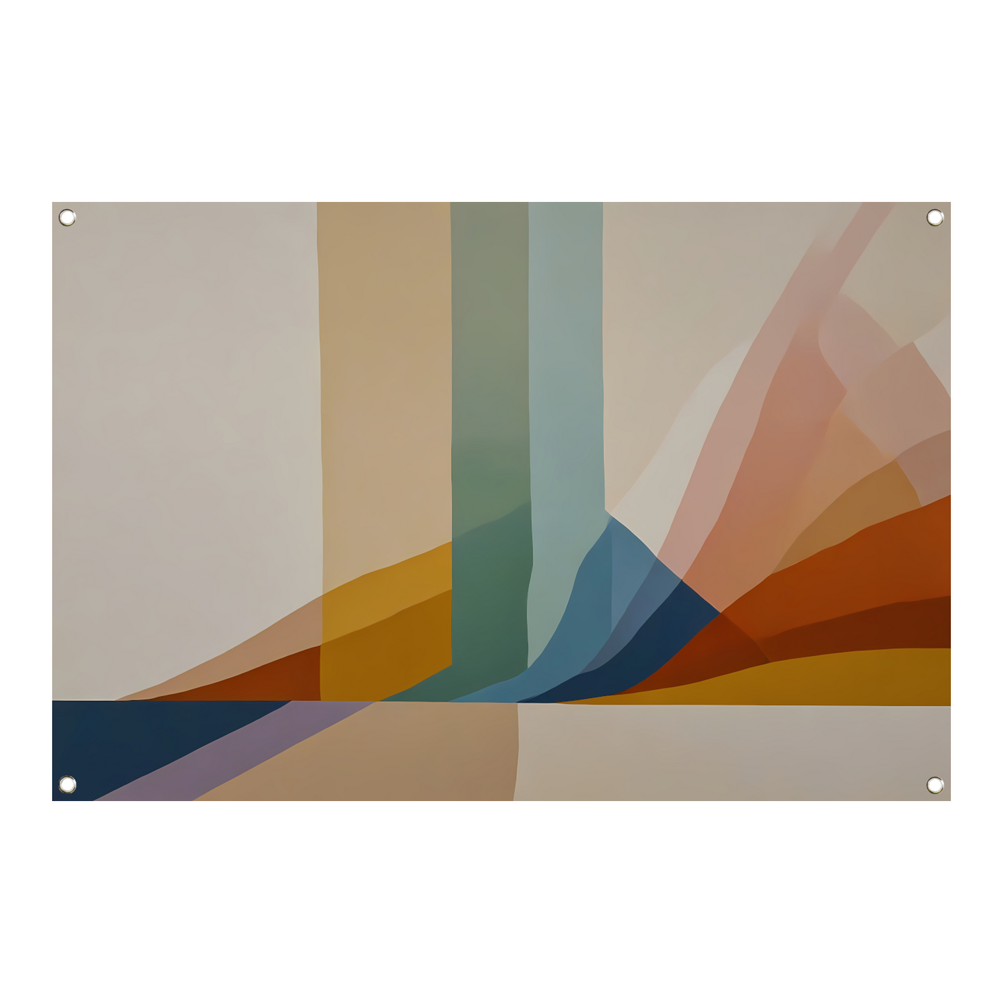 Abstracte Samenstelling met Warme Kleuren tuinposter
