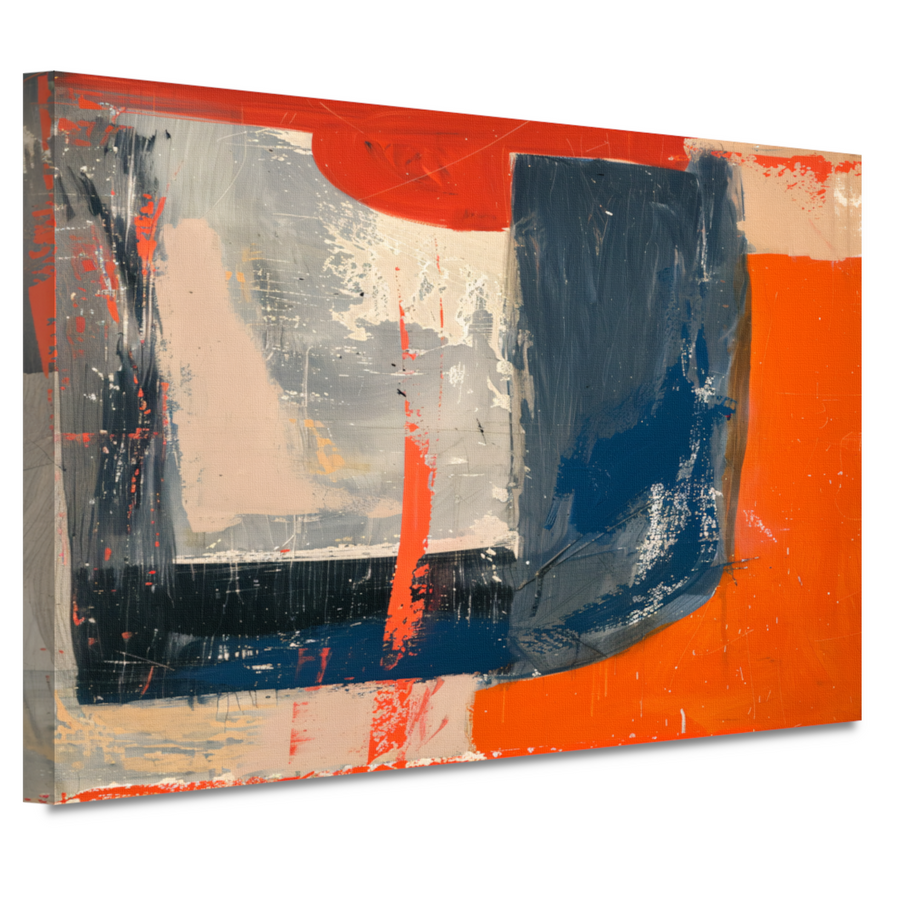Abstracte Vierkanten Compositie canvas