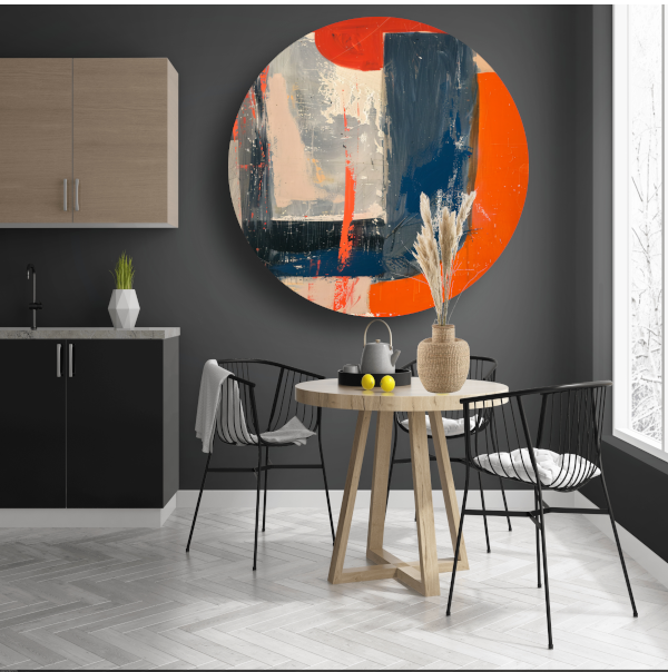 Abstracte Vierkanten Compositie forex muurcirkel