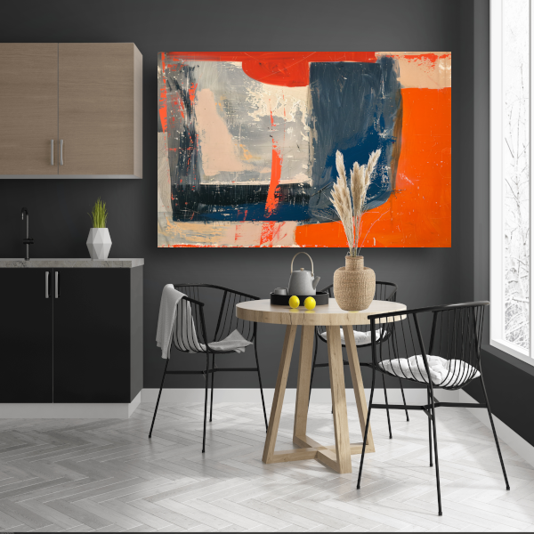 Abstracte Vierkanten Compositie poster
