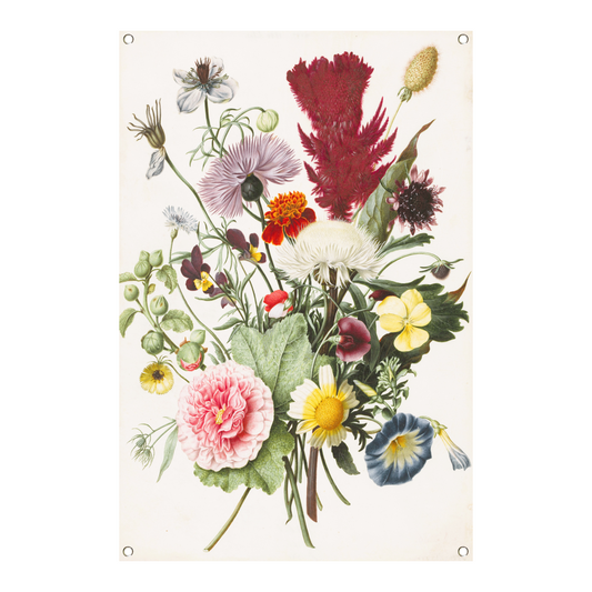 Boeket bloemen uit 1680 tuinposter