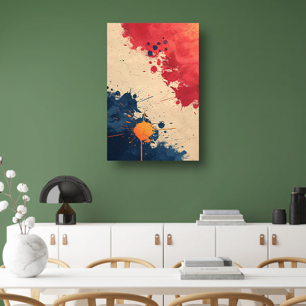 Abstract Expressie met Levendige Verfspatten canvas