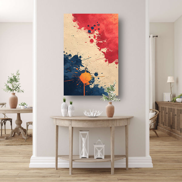 Abstract Expressie met Levendige Verfspatten canvas