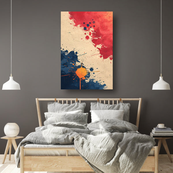 Abstract Expressie met Levendige Verfspatten canvas