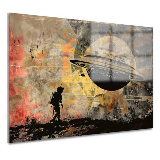 Banksy Astronaut Maan acrylglas