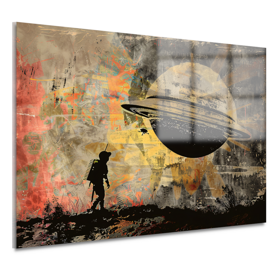 Banksy Astronaut Maan acrylglas