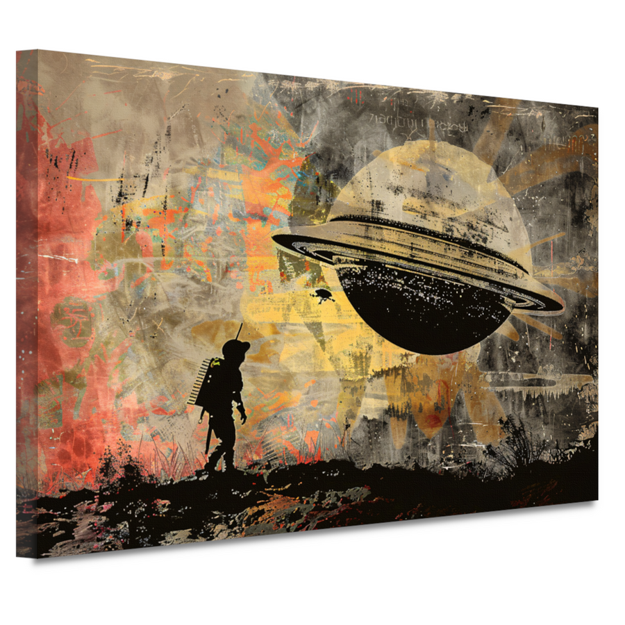 Banksy Astronaut Maan canvas