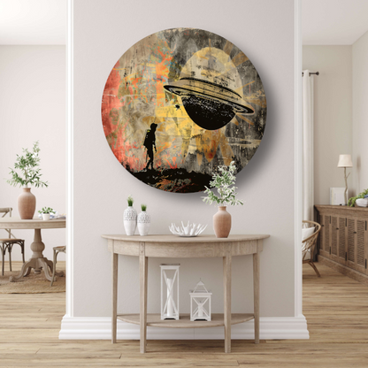 Banksy Astronaut Maan forex muurcirkel