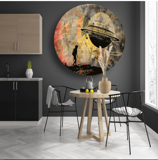 Banksy Astronaut Maan forex muurcirkel