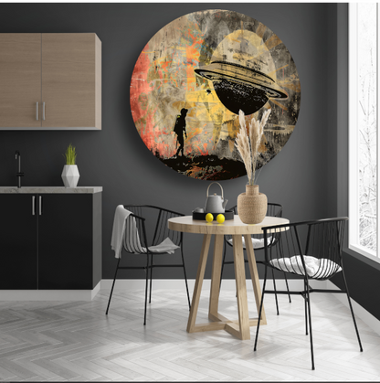 Banksy Astronaut Maan forex muurcirkel