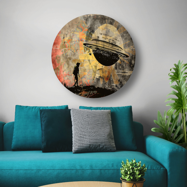 Banksy Astronaut Maan forex muurcirkel