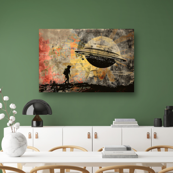 Banksy Astronaut Maan canvas