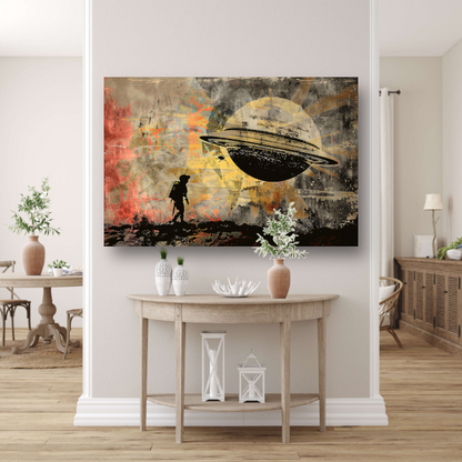 Banksy Astronaut Maan canvas