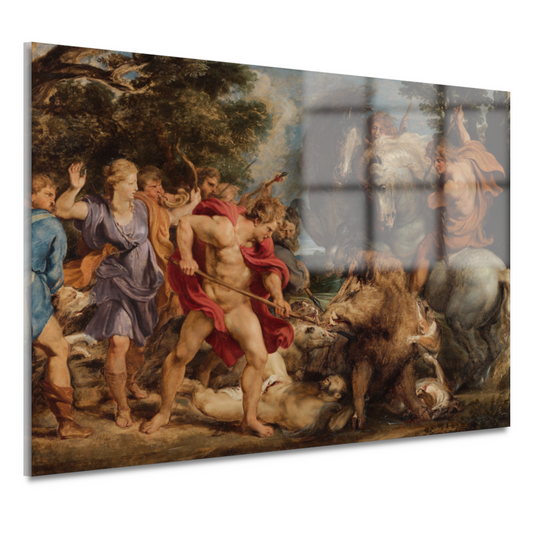 De Calydonische jacht op zwijnen - Peter Paul Rubens acrylglas