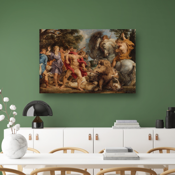De Calydonische jacht op zwijnen - Peter Paul Rubens poster