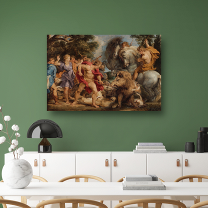 De Calydonische jacht op zwijnen - Peter Paul Rubens poster