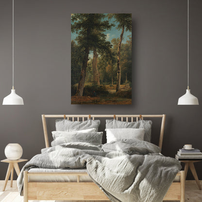 Een bos te Fontainebleau - Georgius Jacobus Johannes van Os poster