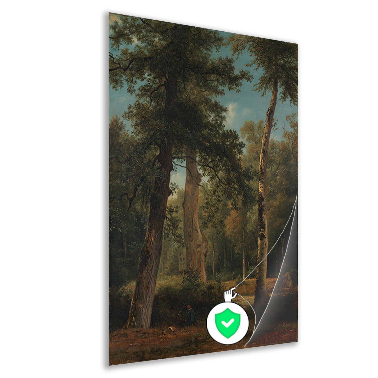 Een bos te Fontainebleau - Georgius Jacobus Johannes van Os poster