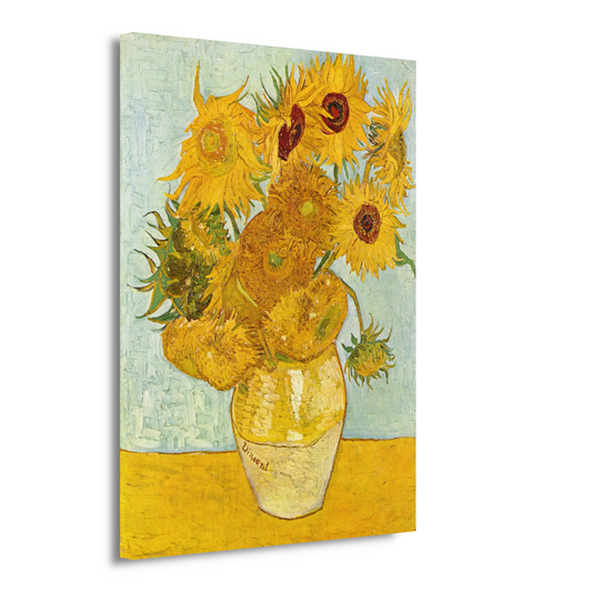 Vaas met twaalf zonnebloemen - Vincent van Gogh canvas