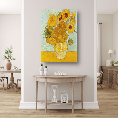 Vaas met twaalf zonnebloemen - Vincent van Gogh poster