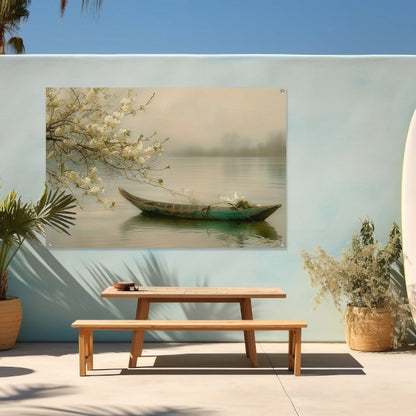 Impressionistische waterlelies in vijver tuinposter